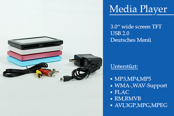 Touch Screen  MP4 MP5 Video Player FM RMVB AVI FLV 8GB 8G Neu 4.3